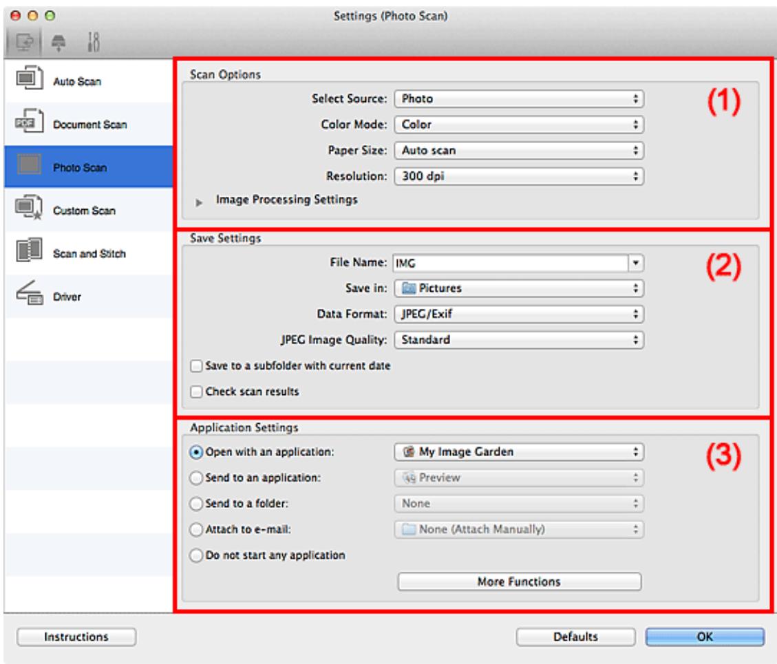 CANON LBP 6600 - Settings (Photo Scan) Dialog - 1