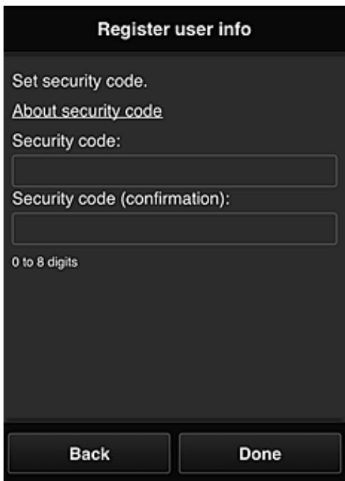 CANON LBP 6600 - Enter the Security code and select Done - 1