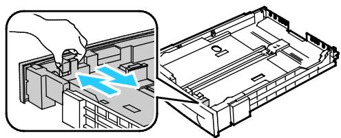 XEROX 6022V - Changing the Length of the Paper Tray to Match the Paper Length - 1