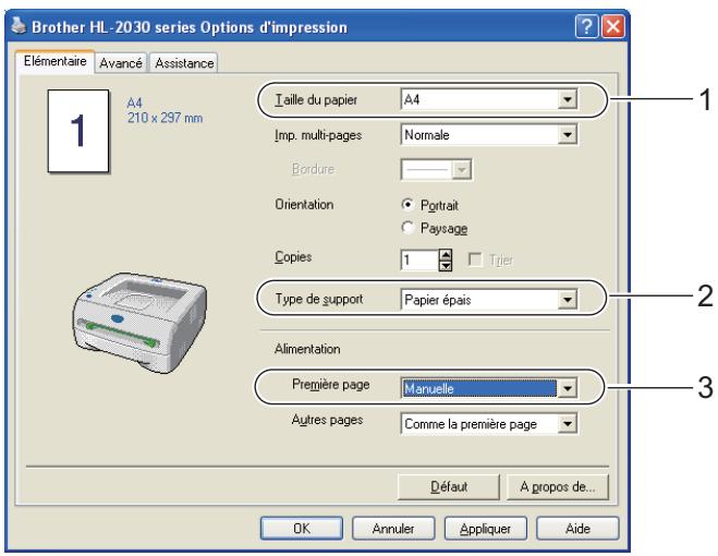 BROTHER HL-2035 - Impression sur du papier fort, des étiquettes ou des enveloppes à partir de la fente d'alimentation manuelle - 2