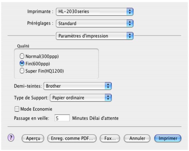 BROTHER HL-2035 - Paramètres d'impression - 1
