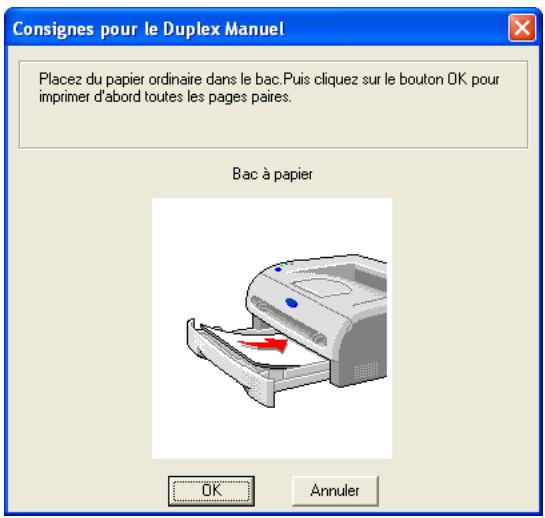 BROTHER HL-2035 - Impression duplex manuelle à partir du bac à papier - 1