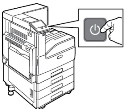 XEROX VERSALINK C7000N - Mise sous tension de l'imprimante - 2