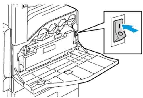 XEROX VERSALINK C7000N - Mise sous tension de l'imprimante - 1