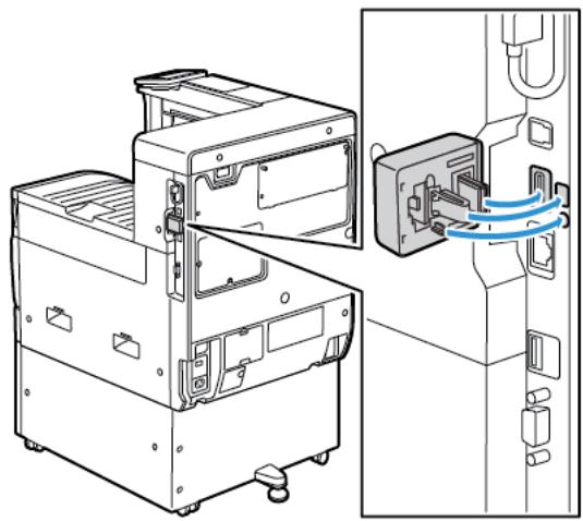 XEROX VERSALINK C7000N - Installez l'adaptateur réseau sans fil. - 4