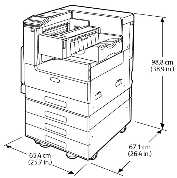 XEROX VERSALINK C7000N - Modèle de base avec module à 3 magasins et module de finition office intégré 2FA - 1