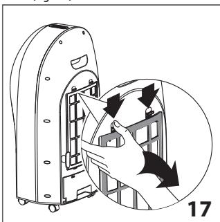 DELONGHI EV250.BK - Nettoyer le filtre anti-poussière et le panneau évaporatif - 1