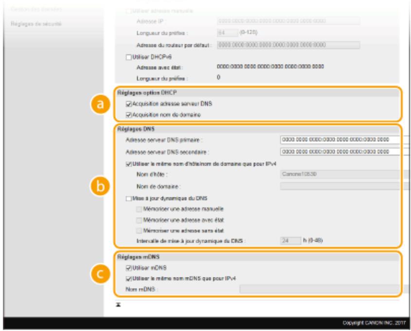 CANON LBP226DW - ■Configuration des réglages DNS IPv6 - 1