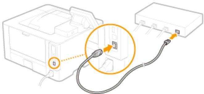 CANON LBP226DW - Connectez un câble réseau. - 1