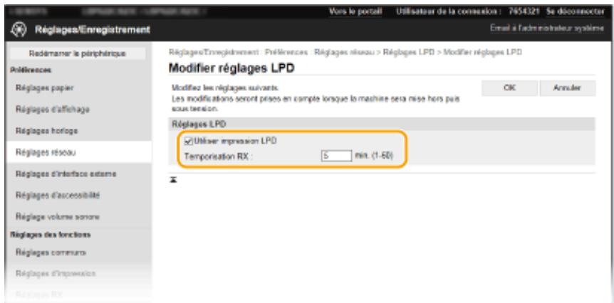 CANON LBP226DW - ■Configuration de LPD ou RAW - 1