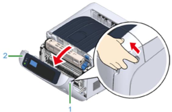 OKI C834DNW - Pour les cartouches de toner C (cyan), M (magenta), Y (jaune) - 2