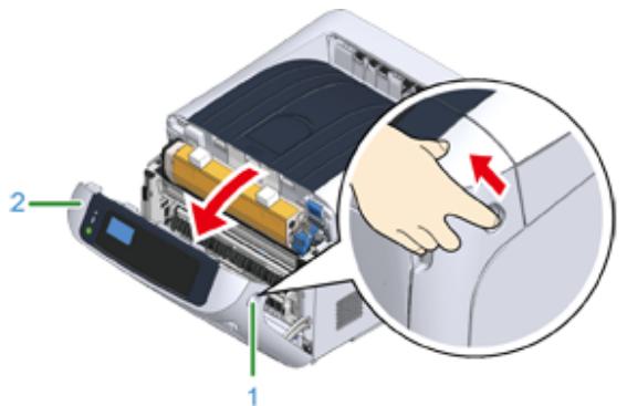 OKI C834DNW - Installation des consommables - 1