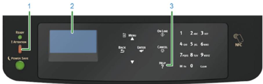 OKI C834DNW - Lorsqu'un message d'erreur s'affiche sur l'écran (lorsque le tímoin ATTENTION s'allume/clignote) - 2