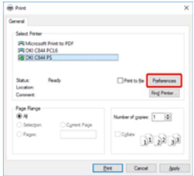 OKI C834DNW - Ouvrez un fichier que vous pouze imprimer et imprimez-le selon la procEDURE suivante - 3