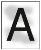 OKI C834DNW - Une zone blanche du papier est légèrement tachée - 1