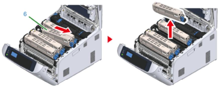 OKI C834DNW - Pour les cartouches de toner C (cyan), M (magenta), Y (jaune) - 6