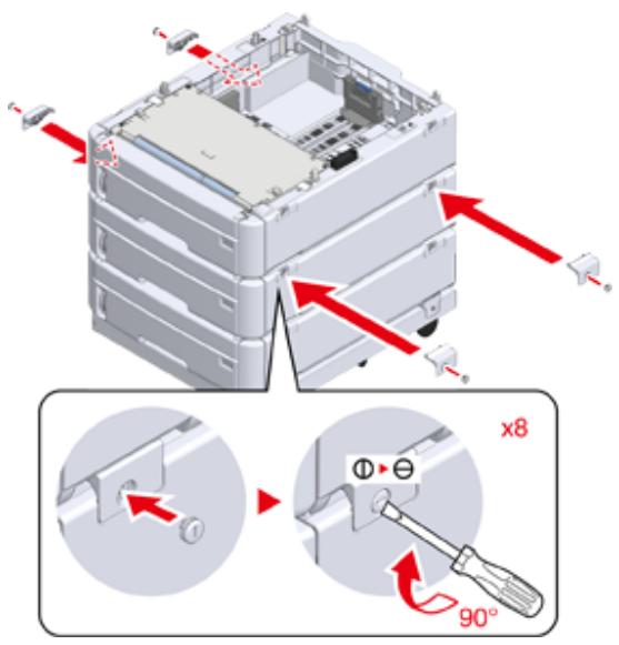 OKI C834DNW - Connectez les bacs supplémentaires. - 1