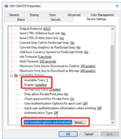 OKI C834DNW - Pour le pilote d'imprimante PS Windows - 1