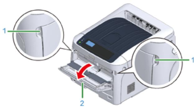 OKI C834DNW - Nettoyage des rouleaux d'alimentation papier (Bac MP) - 1