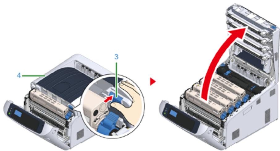 OKI C834DNW - Pour les cartouches de toner C (cyan), M (magenta), Y (jaune) - 3