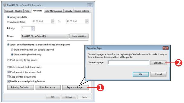 OKI PRO6410 - PAGE DE SÉPARATION DE WINDOWS - 1