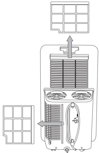 TROTEC PAC 3550 PRO - Retirez le filtré à air de l'appareil. - 1