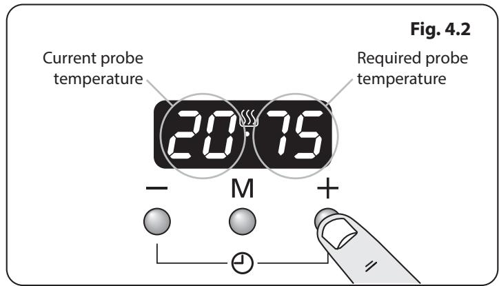 AGA MDX110EIBLK MASTERCHEF DELUXE - Setting the probe temperature to stop the oven - 5