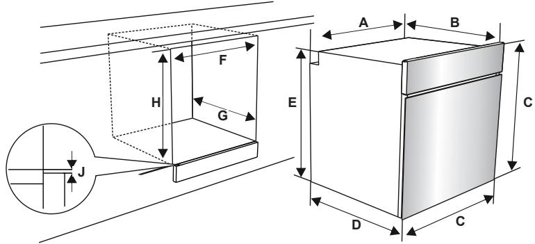 CONTINENTAL EDISON CEF77PIX - Installation of the Oven - 1