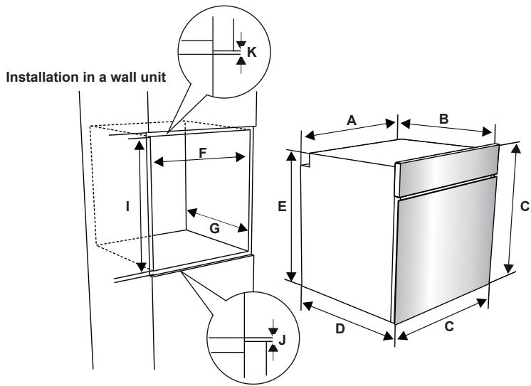 CONTINENTAL EDISON CEF77PIX - Installation of the Oven - 2