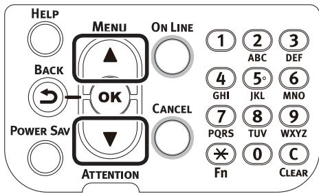 OKI PRO9541DN - Appuyer sur la touche de défilement ▲ ou ▼. - 1