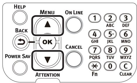 OKI PRO9541DN - Appuyer sur la touche de défilement ▲ ou ▼. - 1