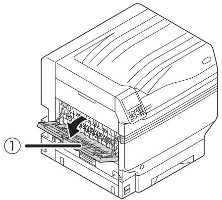 OKI PRO9541DN - Utilisation du récepteur face en bas (la face imprimée est vers le haut) - 1