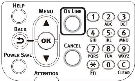OKI PRO9541DN - Appuyer sur [ON LINE (BOUTON ON LINE)] pour revenir à l'écran. - 1