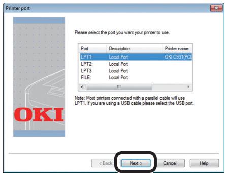 OKI PRO9541DN - Quand l'écran suivant est affiché au cours de l'installation, connecter l'appareil et le PC avec un câble USB, puis activer l'appareil. - 2
