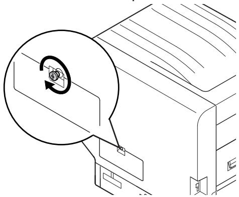 OKI PRO9541DN - Serrer les vis du capot d'accès. - 1