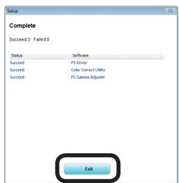 OKI PRO9541DN - Quand l'installation est terminée, cliquer [Terminer (Exit)]. - 1