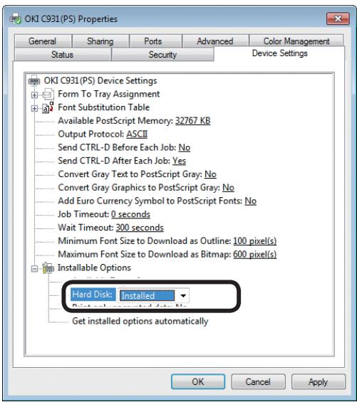 OKI PRO9541DN - □ Ajouter le HDD intégré. - 1