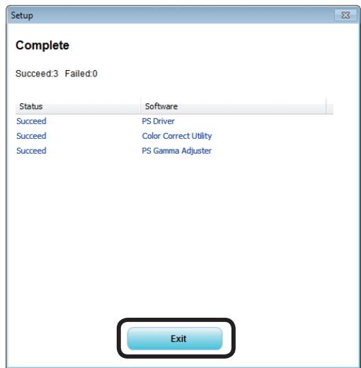 OKI PRO9541DN - Quand l'installation est terminée, cliquer [Terminer (Exit)]. - 1