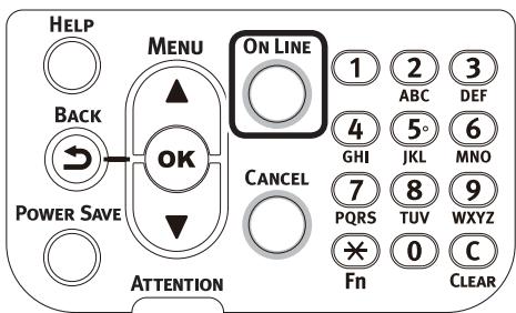 OKI PRO9541DN - Appuyer sur [ON LINE (BOUTON ON LINE)] pour revenir à l'écran. - 1