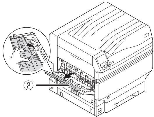 OKI PRO9541DN - Utilisation du récepteur face en bas (la face imprimée est vers le haut) - 2