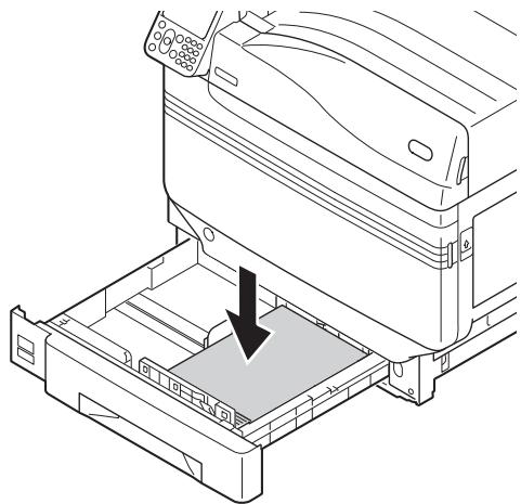 OKI PRO9541DN - Mettre le papier avec la face à imprimer vers le bas. - 1