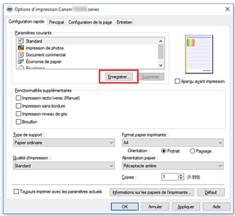 CANON TS5151 - Enregistrement d'un profil d'impression - 1