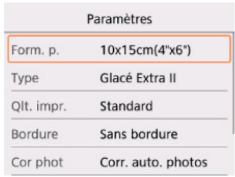 CANON TS5151 - Écran Paramètres impression - 1