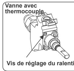 CONTINENTAL EDISON CP9060MCR - Réglage de la position minimale de la flamme : - 1