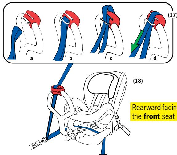 BESAFE IZI COMBI X3 - Rearward-facing in the front seat: installation - 3