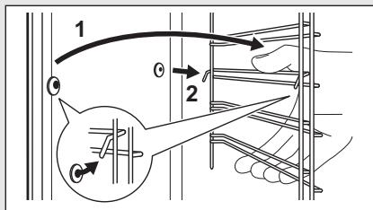 ELECTROLUX EOF6P40VX0  -  EOF6P40VX -  EOF6P40Z -  EOF6P40VX0 - Comment enlever : Supports de grille - 2