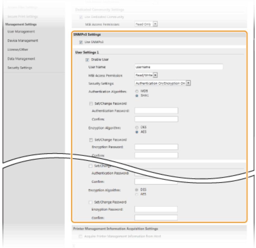CANON LBP233DW - Specify SNMPv3 settings. - 1