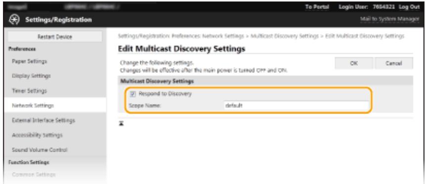 CANON LBP233DW - ■ Specifying multicast device discovery - 1