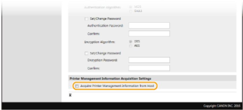 CANON LBP233DW - Specify Printer Management Information Acquisition Settings. - 1