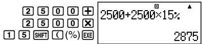 CASIO FC 100V-2 - Calculs de pourcentage - 4